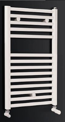 ULTRAHEAT CHELMSFORD WHITE BATHROOM H764mm x W500mm STRAIGHT MULTI-RAIL/LADDER TOWEL WARMER, 5M7W